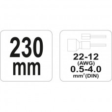 YATO Cleste sertizat conectori 0,5 - 4 mm2, lungim..